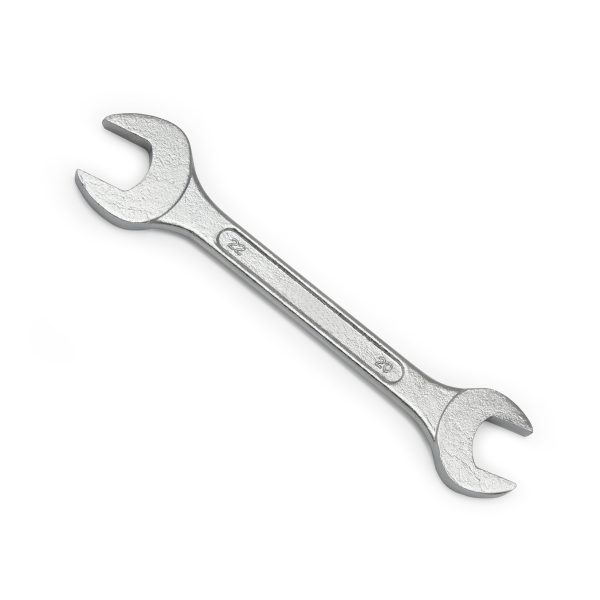 JF 120-R  Double Open End Spanner Recessed Panel Short Pattern Chrome Plated Matt Finish Carbon Steel