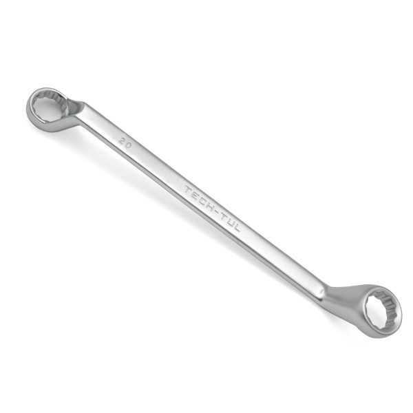 JF 122-E  Bi-Hexagonal Ring Spanner Elliptical Panel Satin Finish