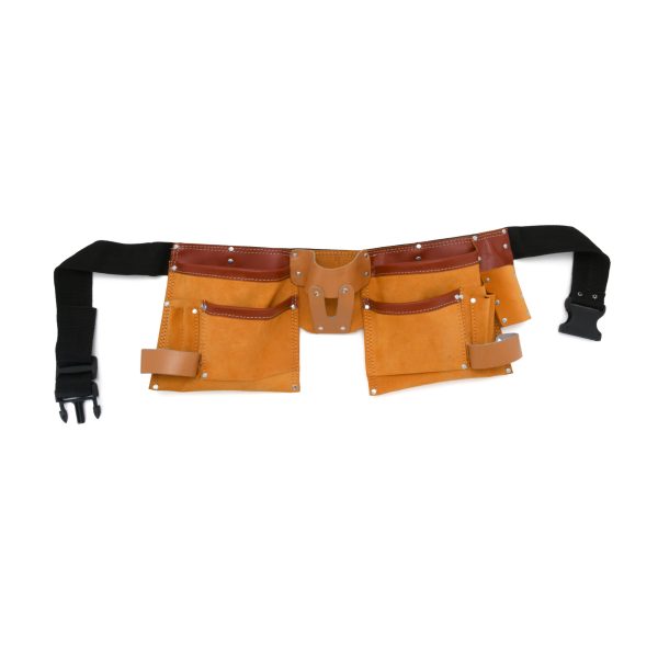 JF 905 11 Pockets Split Leather Carpenter Apron Double Colour